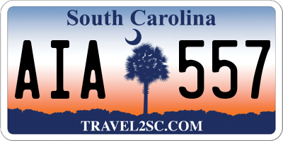 SC license plate AIA557