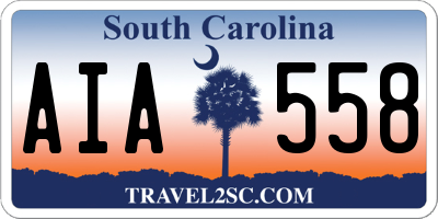 SC license plate AIA558