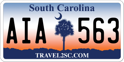 SC license plate AIA563