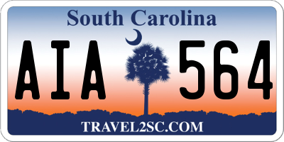 SC license plate AIA564