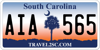 SC license plate AIA565