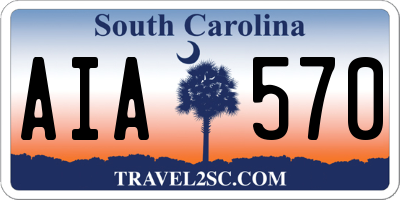 SC license plate AIA570