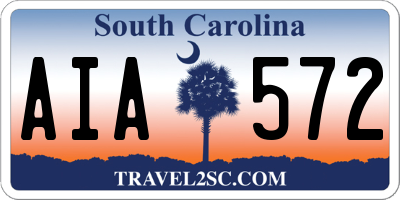 SC license plate AIA572