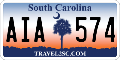 SC license plate AIA574