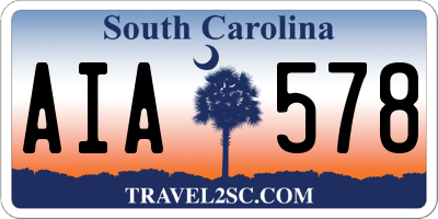 SC license plate AIA578