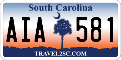 SC license plate AIA581