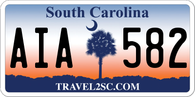 SC license plate AIA582