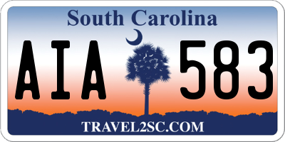 SC license plate AIA583