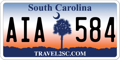 SC license plate AIA584