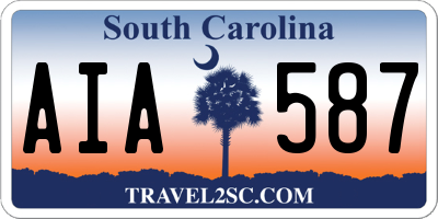 SC license plate AIA587