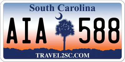 SC license plate AIA588