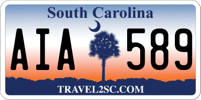 SC license plate AIA589