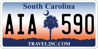 SC license plate AIA590