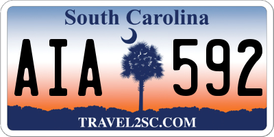 SC license plate AIA592