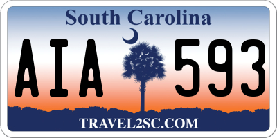 SC license plate AIA593
