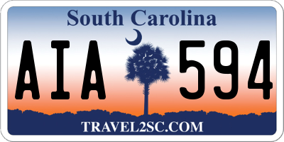 SC license plate AIA594
