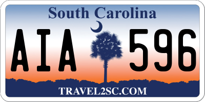 SC license plate AIA596