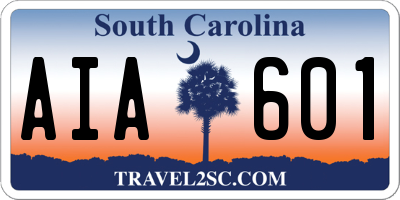 SC license plate AIA601