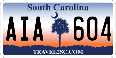 SC license plate AIA604