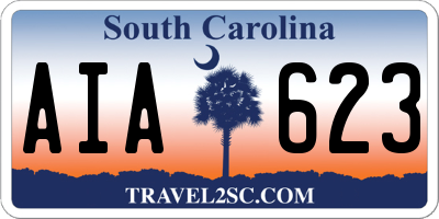 SC license plate AIA623