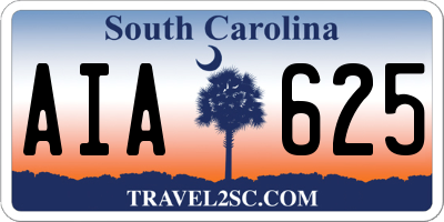 SC license plate AIA625