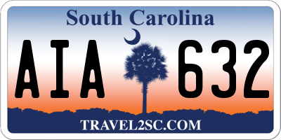 SC license plate AIA632