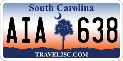 SC license plate AIA638