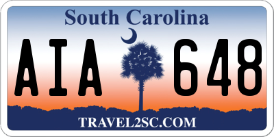 SC license plate AIA648