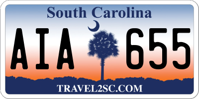 SC license plate AIA655