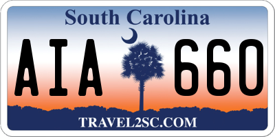 SC license plate AIA660