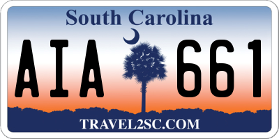 SC license plate AIA661