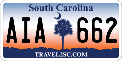 SC license plate AIA662