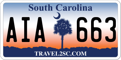SC license plate AIA663