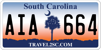 SC license plate AIA664