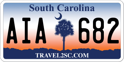 SC license plate AIA682