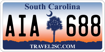 SC license plate AIA688