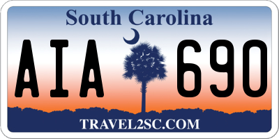 SC license plate AIA690