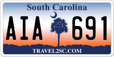SC license plate AIA691