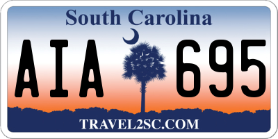 SC license plate AIA695