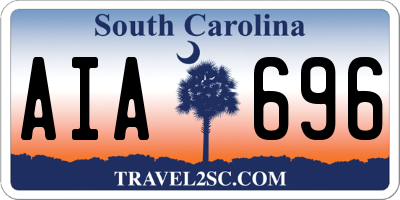 SC license plate AIA696