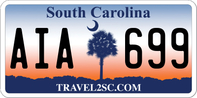 SC license plate AIA699