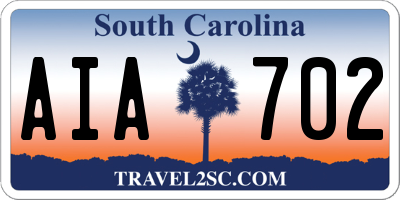 SC license plate AIA702
