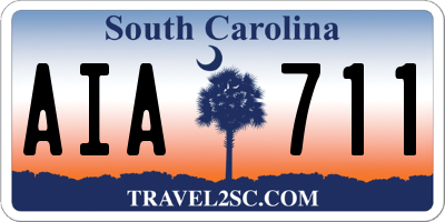 SC license plate AIA711