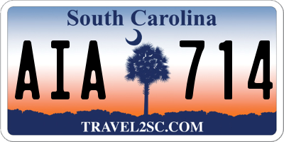 SC license plate AIA714