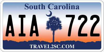 SC license plate AIA722