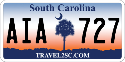SC license plate AIA727