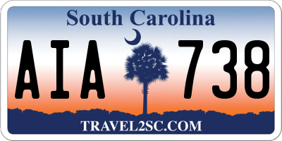 SC license plate AIA738