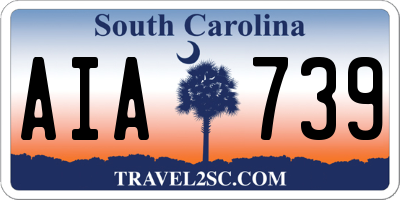 SC license plate AIA739