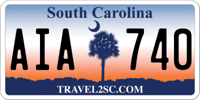 SC license plate AIA740