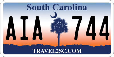 SC license plate AIA744